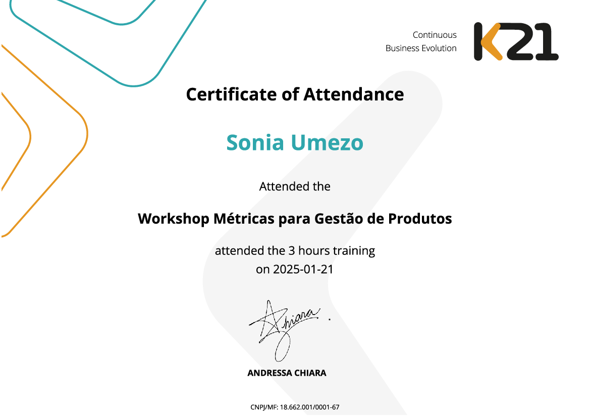 Certificado K21